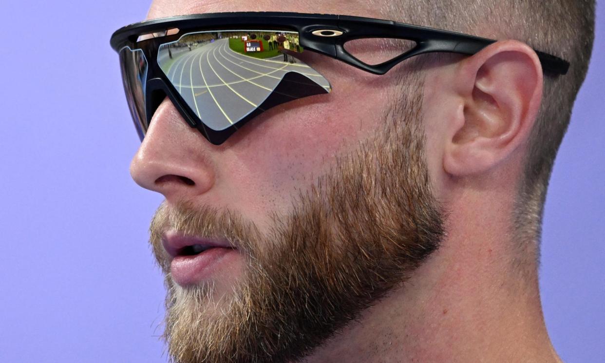 <span>Britain's 1500m silver medallist Josh Kerr in his trademark Oakley Sphaera sunglasses. </span><span>Photograph: Kirill Kudryavtsev/AFP/Getty Images</span>