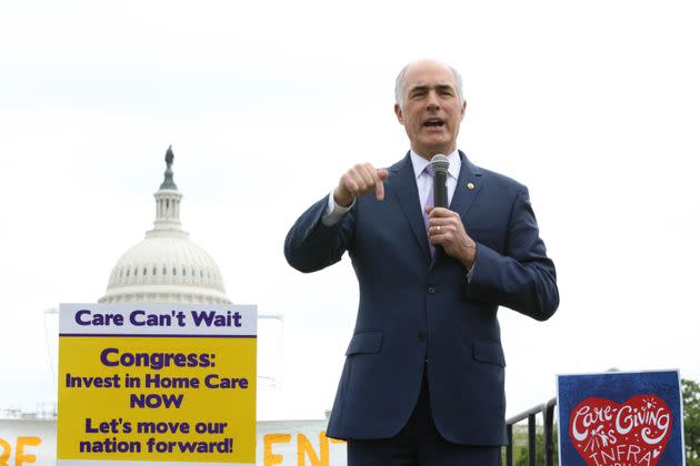 Sen. Bob Casey (D-Pa.) speaks a rally at Union Square on May 5, 2022. (Photo: Brian Stukes via Getty Images)