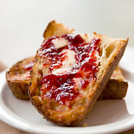 Slathered with good butter and jam