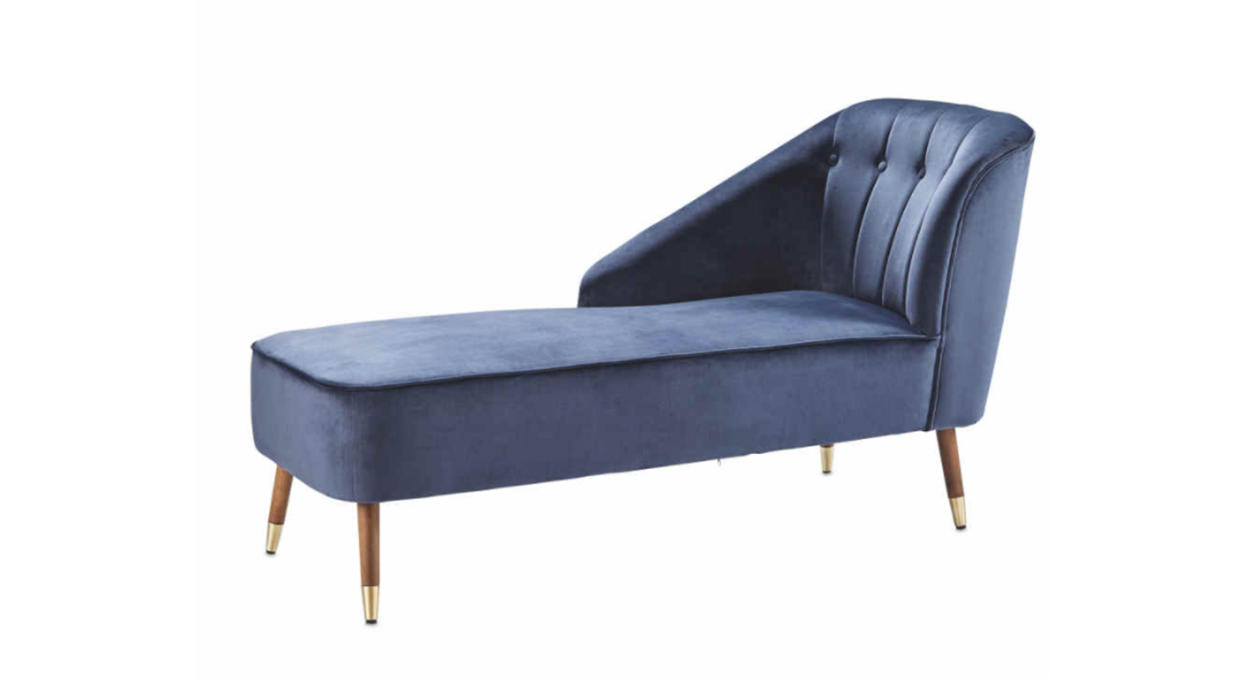 Kirkton House Navy Chaise Lounge