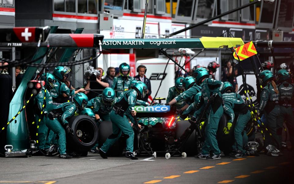 Aston Martin driver Fernando Alonso of Spain during the Monaco Formula One race, at the Monaco racetrack, in Monaco, Sunday, May 28, 2023 - AP/Christina Bruna