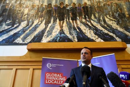 Ireland's Taoiseach Leo Varadkar speaks at Queen's University Belfast, Northern Ireland August 4, 2017. REUTERS/Clodagh Kilcoyne