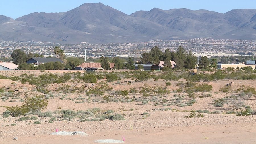 The southeast corner of West Silverado Ranch and South Valley View Boulevards will have a groundbreaking on May 7 for the new office location for the Henderson DMV, planned for a grand opening in the fall of 2026, according to Nevada DMV spokesperson Hailey Foster. (KLAS)