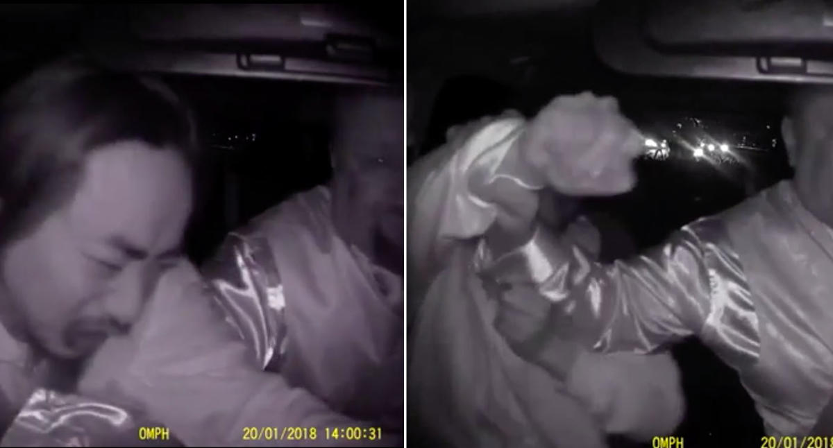 Dashcam shows passenger attempting to hijack Uber