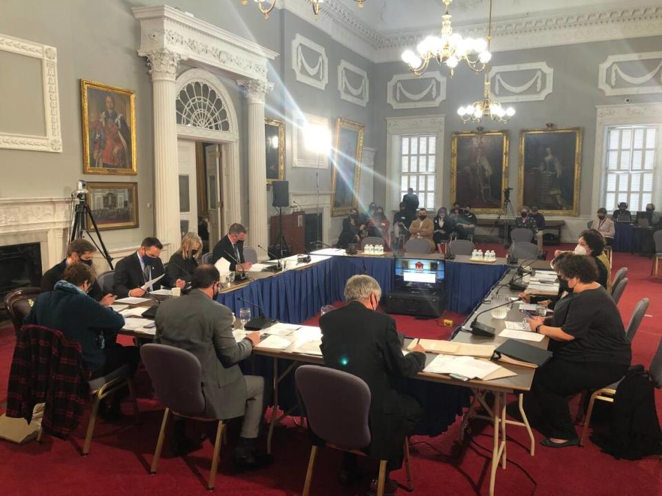 Monday's law amendments committee meeting marked the first time it has met in person during the COVID-19 pandemic. (Jean Laroche/CBC - image credit)