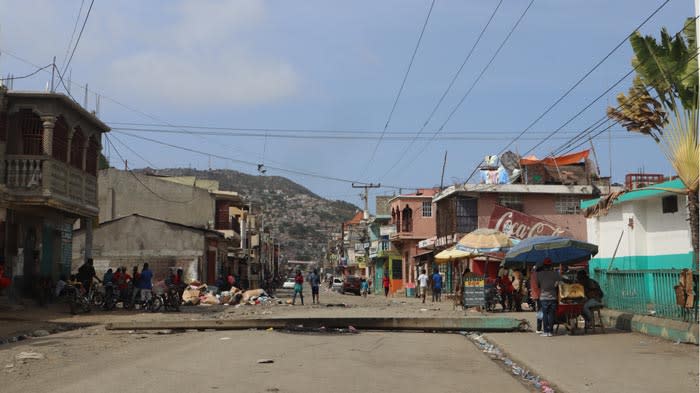 Empty street in Haiti