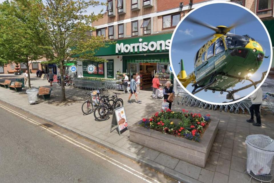 Air ambulance lands after woman dies 'suddenly' in supermarket <i>(Image: Google Maps)</i>