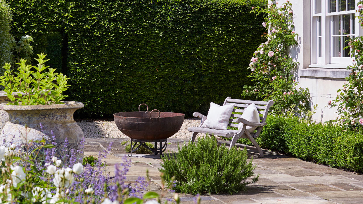  patio area with outdoor seating 