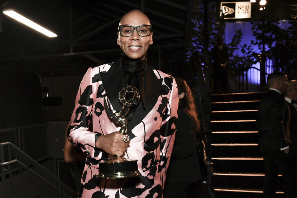 FILE - RuPaul Charles attends the Primetime Emmy Awards Governors Ball on Sept. 22, 2019, in Los Angeles. Charles turns 60 on Nov. 17. (Photo by Richard Shotwell/Invision/AP, File)