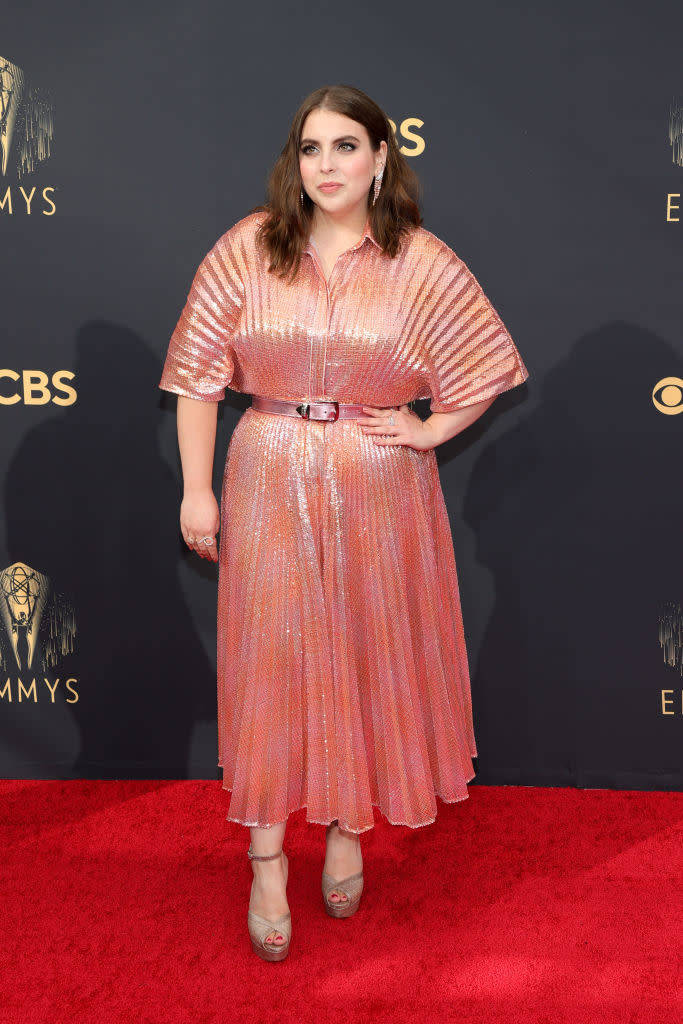 Beanie Feldstein attends the 73rd Primetime Emmy Awards on Sept. 19 at L.A. LIVE in Los Angeles. (Photo: Rich Fury/Getty Images)