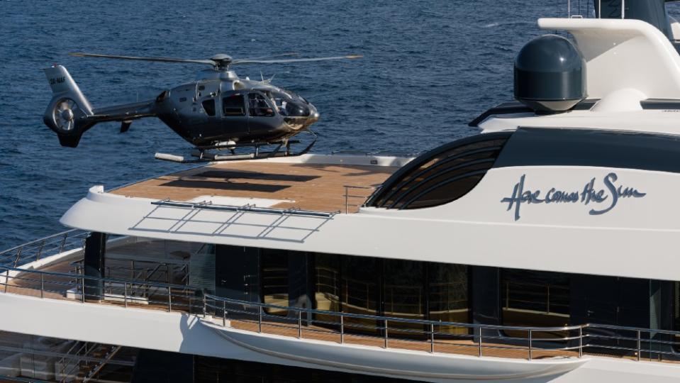 The 292-foot Amels superyacht 'Here Comes the Sun' recently had a refit that stretched the hull by 20 feet, creating a new persona.