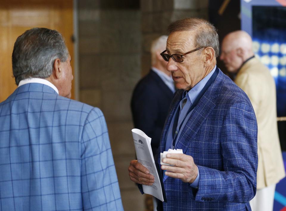 Stephen Ross answered questions from Colin Kaepernick's legal team on Tuesday. (AP) 