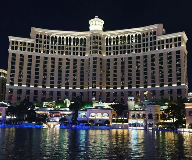 <p>L’hôtel <em>Bellagio Las Vegas</em> est à la deuxième place du classement. Les visiteurs prennent fréquemment des photos de l’extérieur et les postent sur Instagram.<br> Crédit photo : Instagram @tashawildefitness </p>