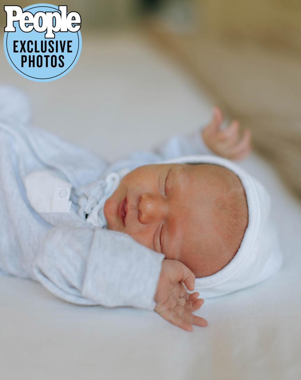 <p>The newborn, now 6 weeks old, "surprised us nine days early!" the country star, 38, <a href="https://people.com/parents/chris-lane-lauren-bushnell-lane-welcome-second-baby-boy/" rel="nofollow noopener" target="_blank" data-ylk="slk:said previously;elm:context_link;itc:0;sec:content-canvas" class="link ">said previously</a>. <a href="https://people.com/parents/lauren-bushnell-lane-says-new-baby-is-nothing-but-peaceful-and-perfect/" rel="nofollow noopener" target="_blank" data-ylk="slk:Added;elm:context_link;itc:0;sec:content-canvas" class="link ">Added</a> Lauren, "Still laughing thinking about my water breaking (very aggressive, movie-like situation) driving myself to the hospital in Chris' truck (pantsless btw) because my car was out of gas and Dutton was sleeping. Very chaotic, unplanned and panicked but the minute he came into this world he's been nothing but peaceful and perfect."</p>