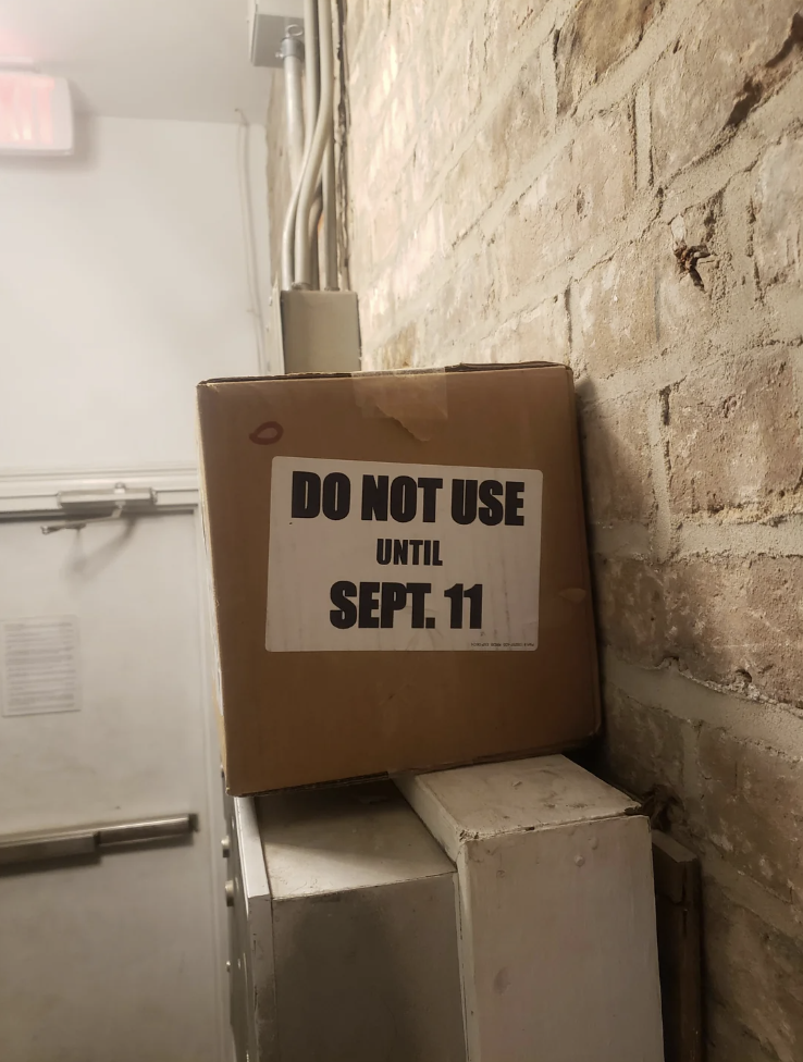 "Do Not Use until Sept. 11"