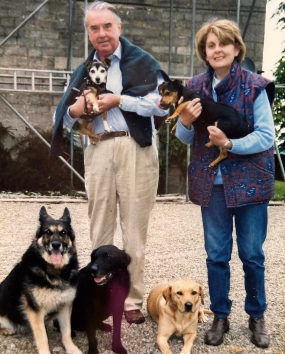 The Peases and their dogs