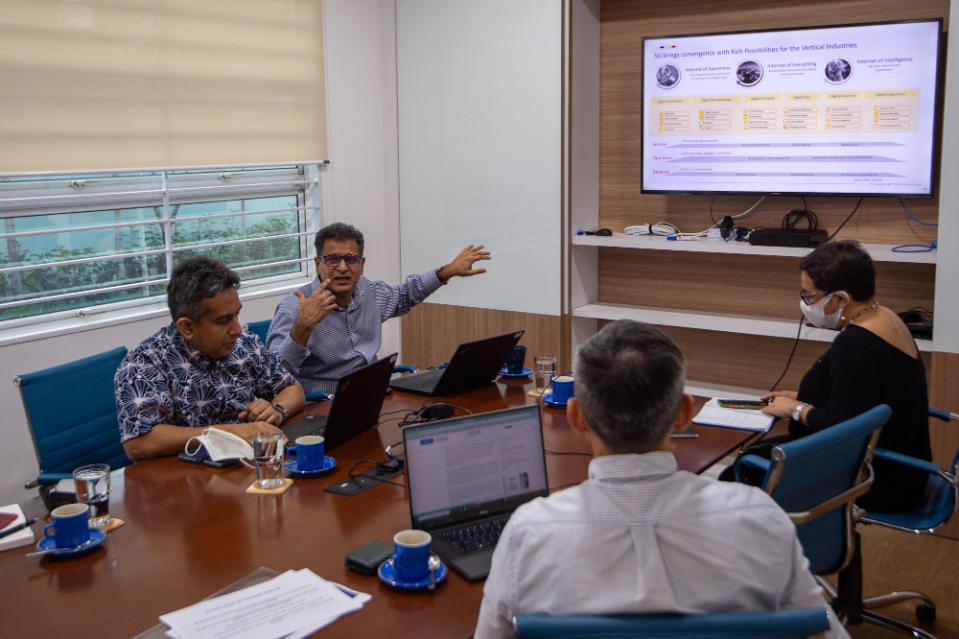 An interview session with Digital Nasional Berhad is seen in Damansara Heights, Kuala Lumpur, November 5, 2021. — Picture by Shafwan Zaidon