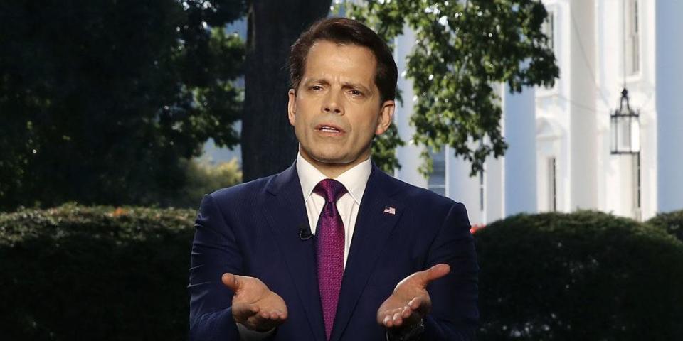 Anthony Scaramucci was in West Virginia on business with President Trump when his son James was born: Getty Images