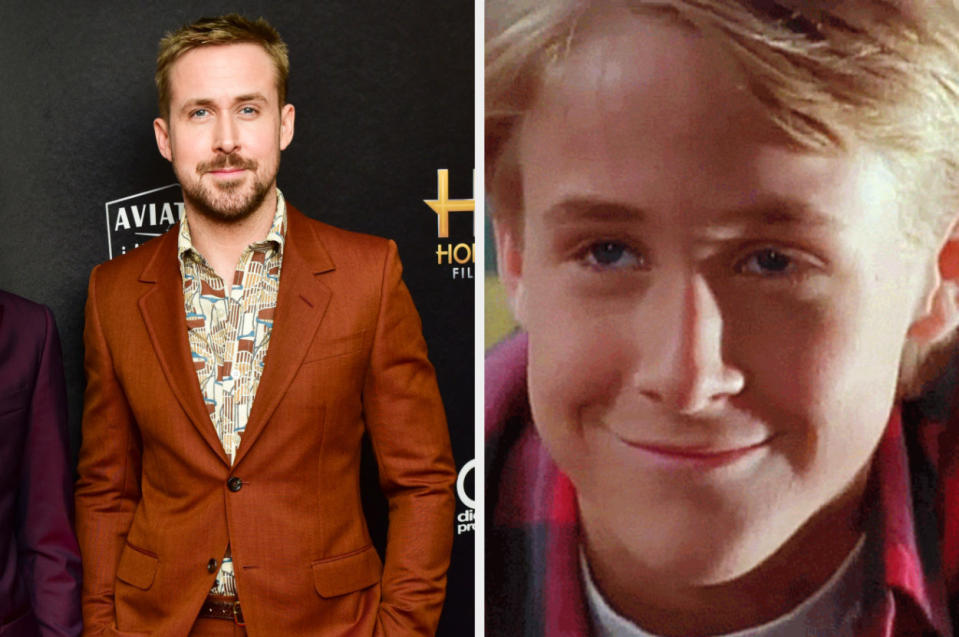 Ryan Gosling now vs. when he appeared in "Are You Afraid of the Dark?"