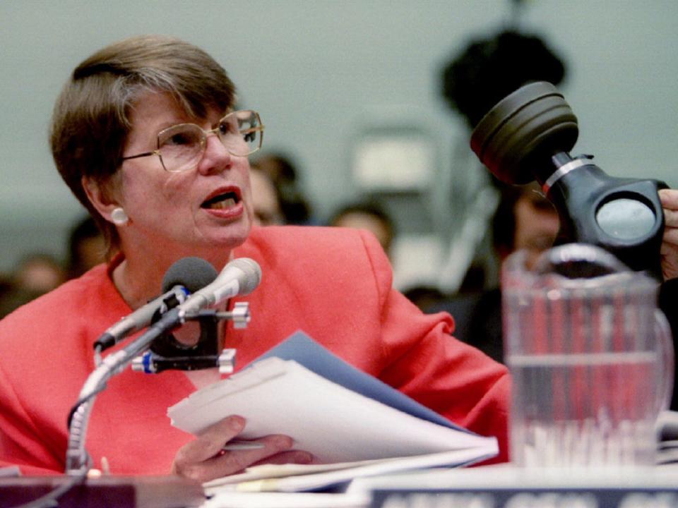 Attorney General Janet Reno testifies about the siege in 1995.