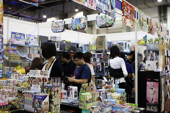 A booth selling merchandise from a variety of anime shows (Photo: Sharlene Sankaran/Yahoo Singapore)