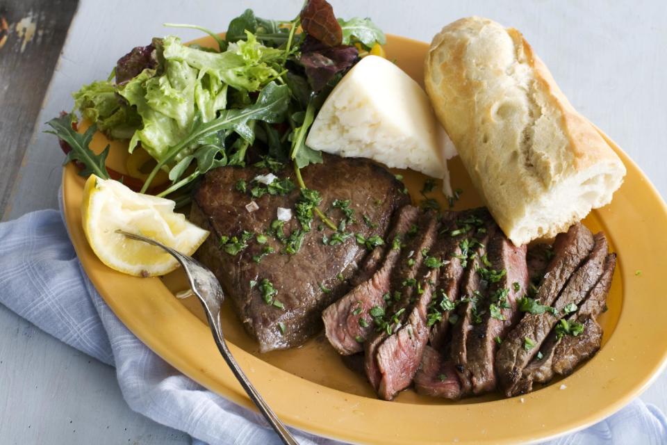 In this image taken on March 24, 2013, a kind of carpaccio is shown served on a plate in Concord, N.H. (AP Photo/Matthew Mead)