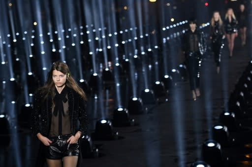 Hotpants and mini-skirts were on display at Saint Laurent, but the Anthony Vaccarello collection was a little less sexed-up than usual