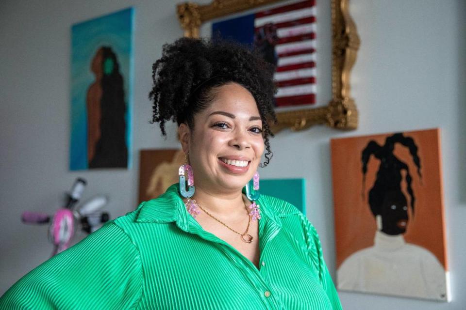 “I think I had to step back to look and say, it’s not about hair per se. It’s about us loving ourselves,” said Christa Rice, a KC artists who highlights the beauty of Black hair.