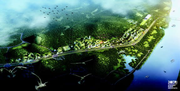 Liuzhou Forest City will span 175 hectares, or 0.67 miles, along the Liujiang River.