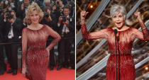 The 'Grace and Frankie' actor recycled an Elie Saab gown previously worn to Cannes in 2014. (Getty Images)