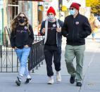 <p>Sarah Jessica Parker and husband Matthew Broderick take their eldest child, 18-year-old son James, to vote for the first time on Tuesday in N.Y.C.</p>