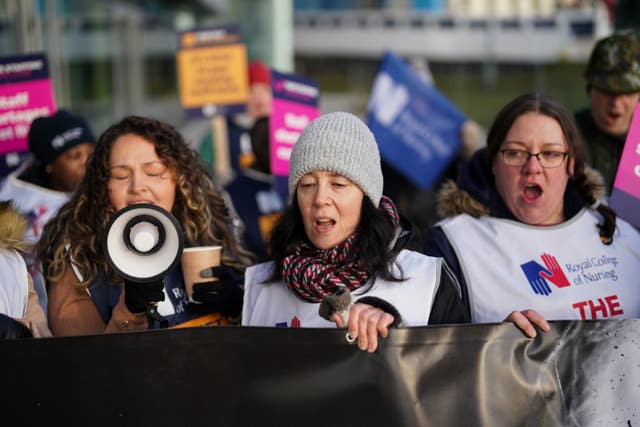 Workers on the picket line 