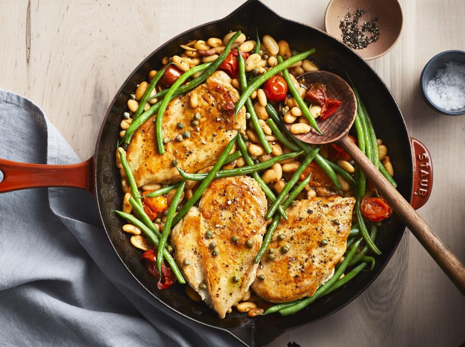 Lemon Chicken With White & Green Beans