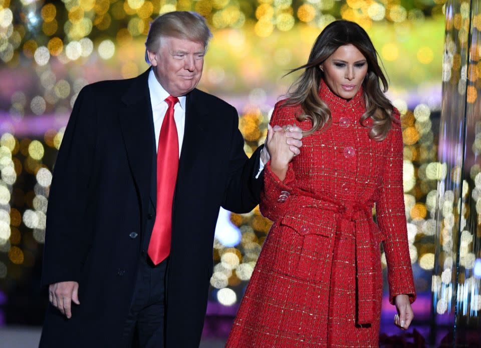 Donald Trump and Melania have separate bedrooms a new book claims. Photo: Getty