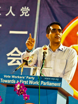 WP's Pritam Singh wants to champion minority education issues. (Yahoo!/Christine Choo)