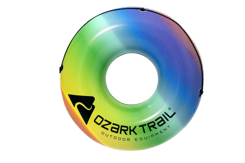 1) Ozark Trail  Multicolor Rainbow River Tube Float