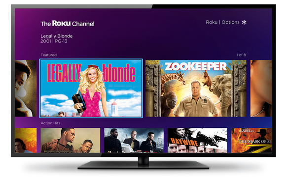 The Roku Channel on a TV