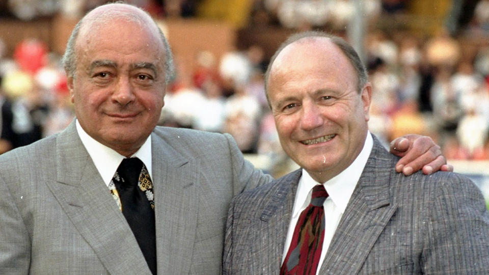 Pictured right, England football great George Cohen, who died at the age of 83. 