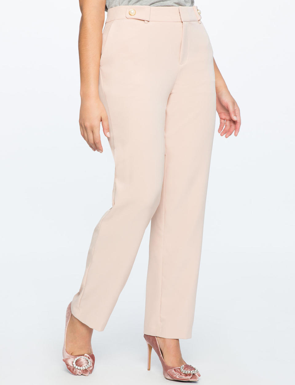 Get it at <a href="http://www.eloquii.com/sam-pant-with-pearl-button-detail/1155495.html?dwvar_1155495_colorCode=2&amp;cgid=pants&amp;start=52" target="_blank">Eloquii</a>, $90.