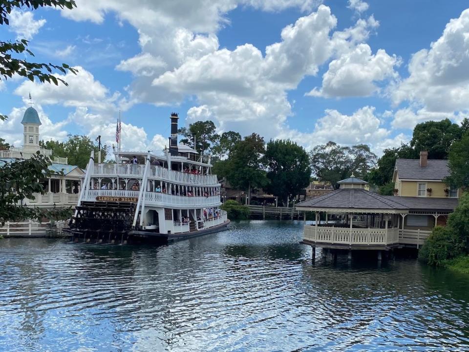 The Liberty Square Riverboat at Disney World's Magic Kingdom.