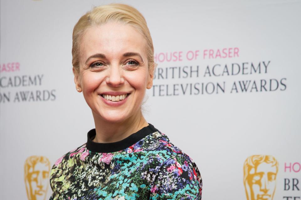 Actress Amanda Abbington poses for photographers at the House of Fraser British Academy Television Awards Nominations in London, Wednesday, April 8, 2015. (Photo by Vianney Le Caer/Invision/AP)