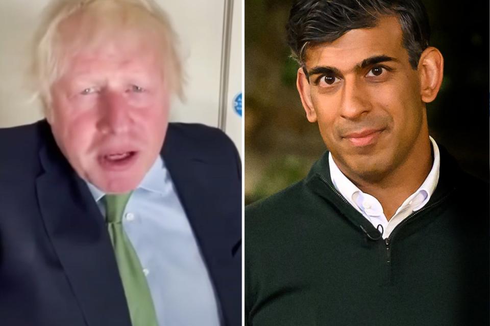 Rishi Sunak and Boris Johnson (Getty/Boris Johnson)