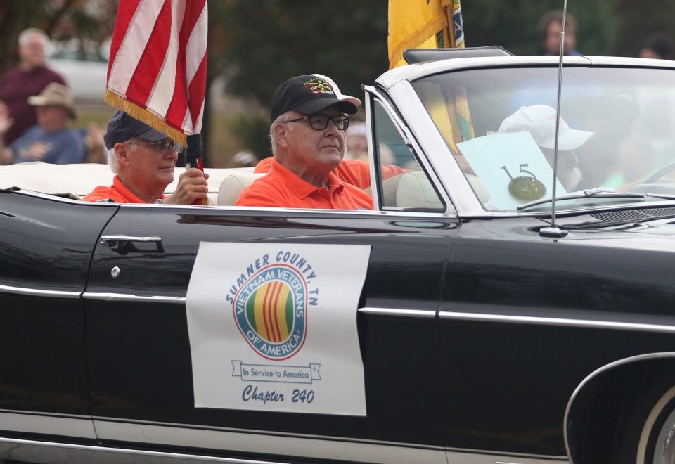 Vietnam veterans ride in the Hendersonville Veterans Day Parade on Nov. 6.