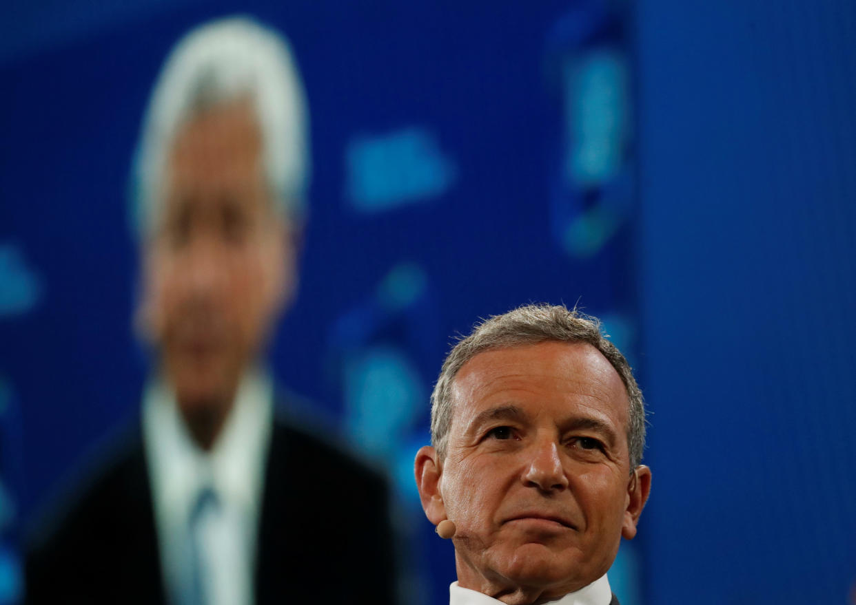 Disney's Chief Executive Officer Bob Iger speaks during the Bloomberg Global Business Forum in New York City, New York, U.S., September 25, 2019. REUTERS/Shannon Stapleton