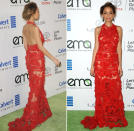 Ebenfalls in Elie Saab erschein Nicole Richie zu den EMA Awards im kalifornischen Burbank. Eigentlich ein solider Look, dem der … (Bilder: WENN, Getty Images)