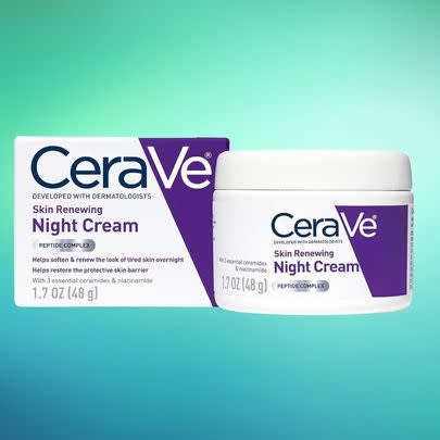 A CeraVe night cream with a peptide complex