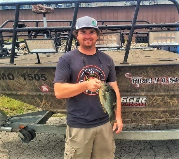 Andrew Hunt, of Hollister, is the new record holder under alternative methods for redear sunfish. Hunt was bowfishing for the first time June 4 when he shot the 2-pound, 2-ounce fish on Lake Taneycomo.