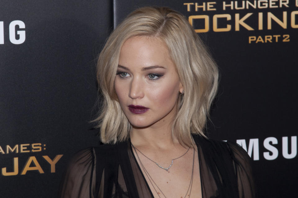 Jennifer Lawrence durante la premiere en Nueva York de 