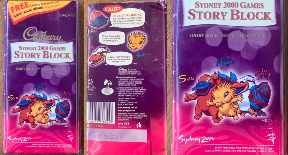 An ultra-rare Sydney 2000 Olympic Games Cadbury chocolate bar. 