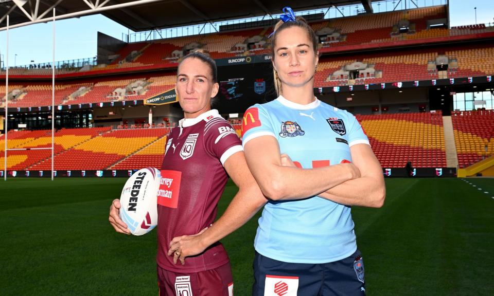 <span>New South Wales Sky Blues and Queensland Maroons will play a historic three-game Women's State of Origin series starting at Suncorp Stadium.</span><span>Photograph: Bradley Kanaris/Getty Images</span>